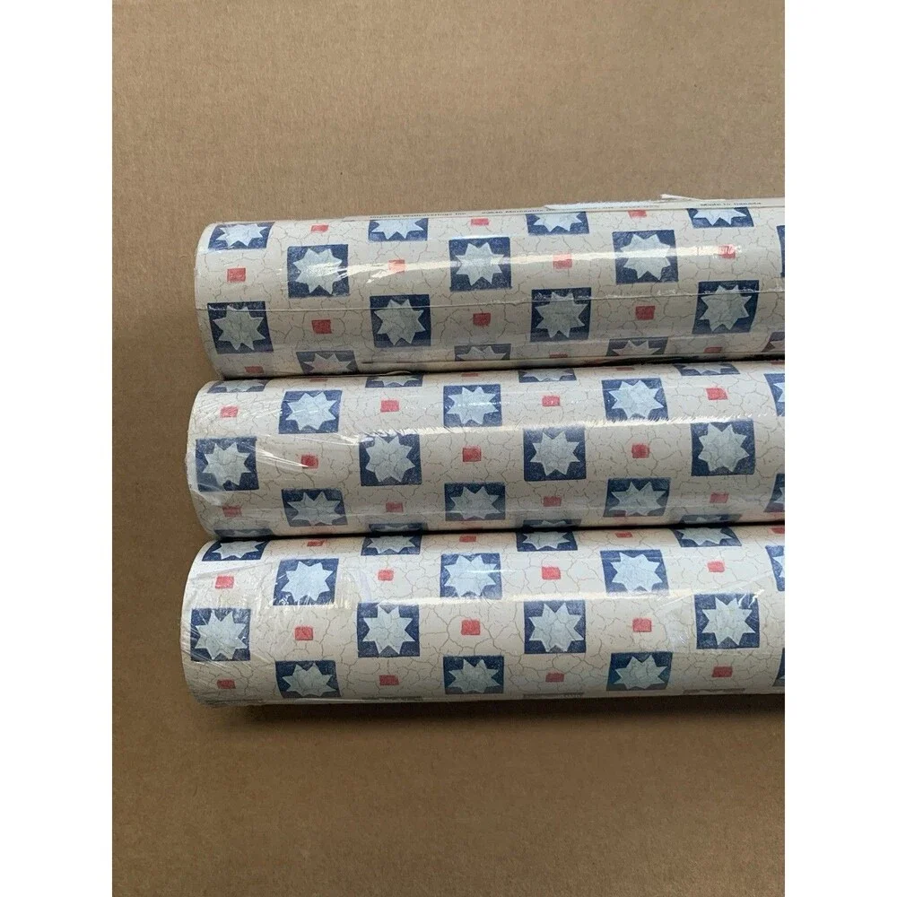 Wallpaper Imperial (3 Rolls) 20 1/2” X 11 Yd. Each Roll . NOS VINTAGE SEALED.